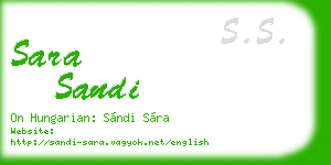 sara sandi business card